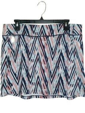 Smartwool Merino Sport Lined Skirt Canyon  Rose Zig Zag Print Skort Large